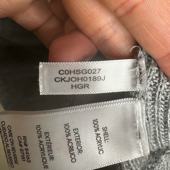 Calvin Klein Grey Button detail Sweater - Picture 6 of 8